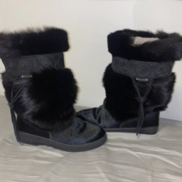 Pajar Canada Laura Hair Fur Snow Winter Boots Size 40 Rare Great Condition - Picture 1 of 7